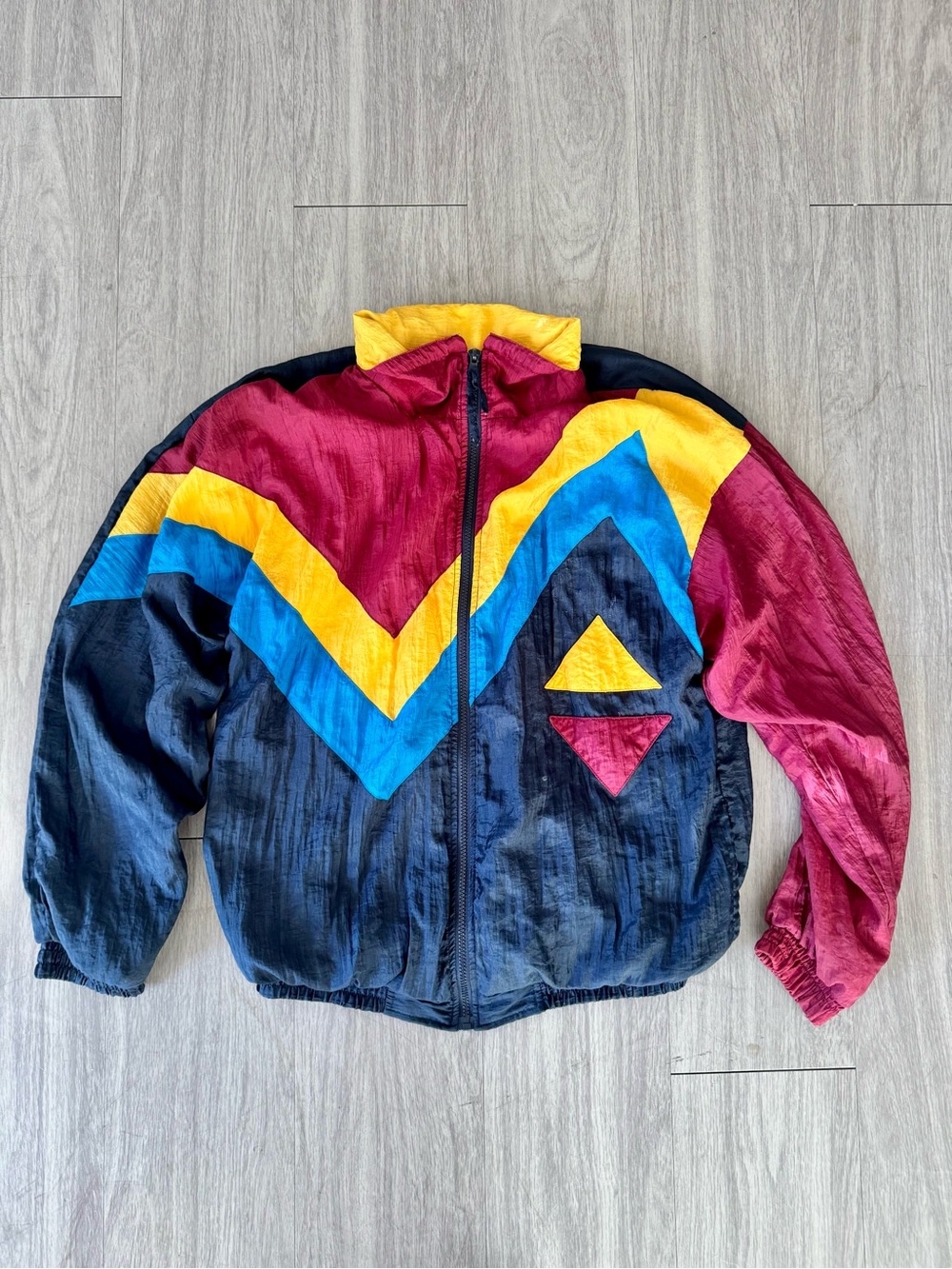 Vintage Rare Turnpoint Sports 90s Colorblock Windbreaker Jacket Medium